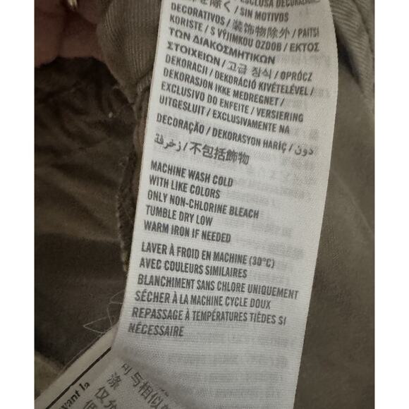 Y2K Hollister Womens Large Army Green Brown Military Utility Jacket Distressed - Picture 9 of 12